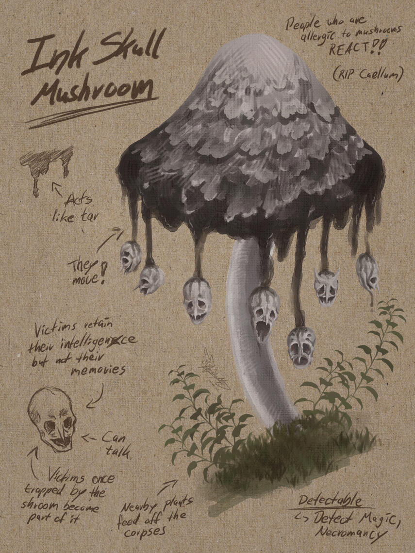 Ink Skull Mushroom